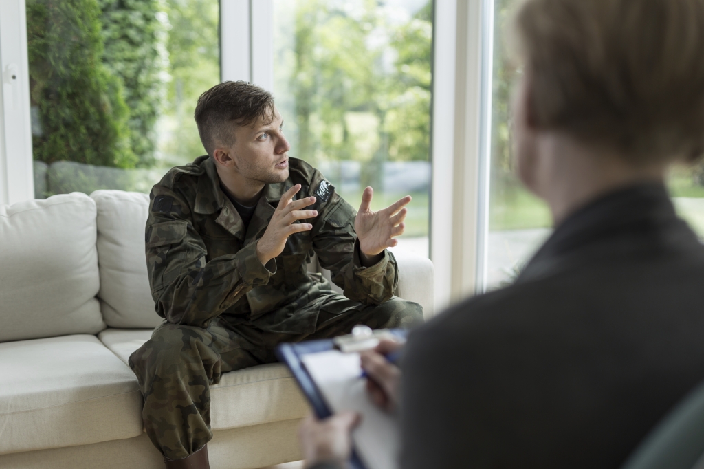Soldier with posttraumatic stress disorder